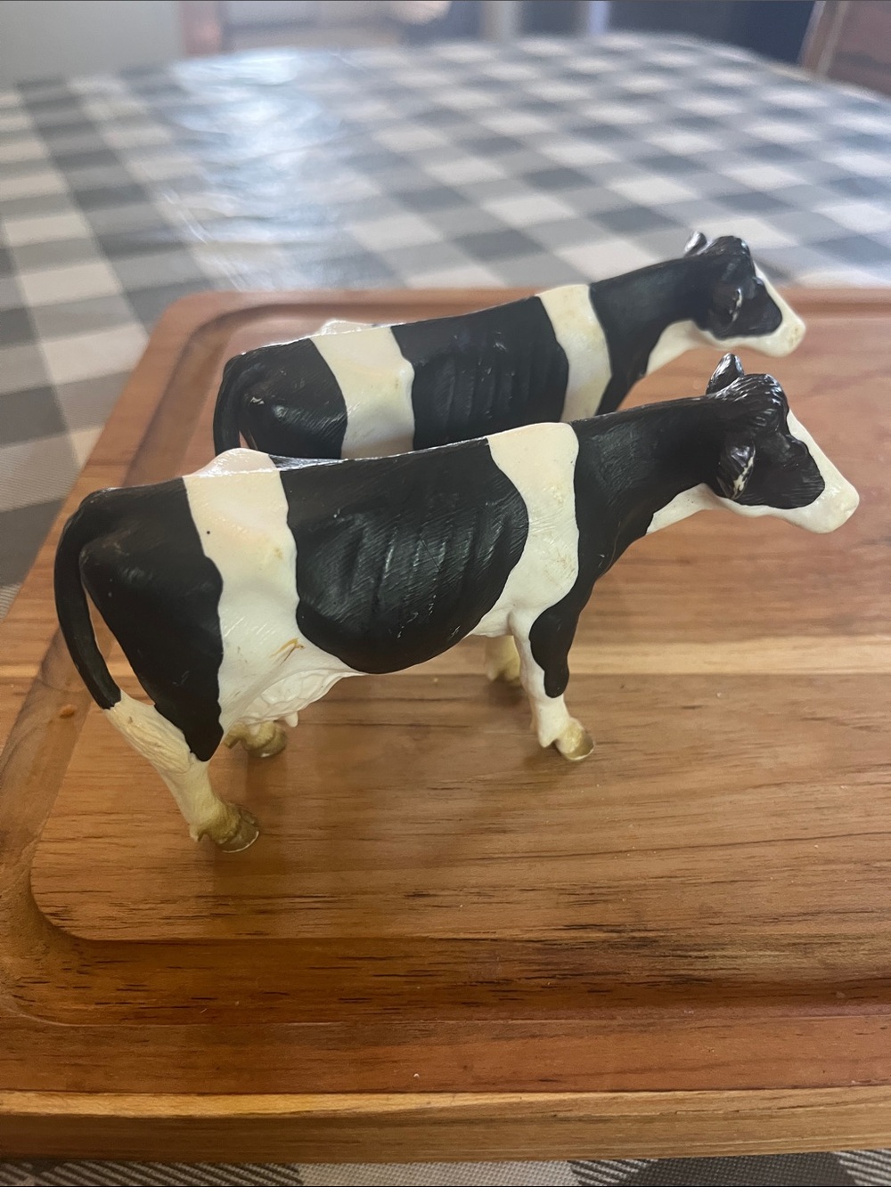 Schleich Holstein of Black and White Cow Figurines